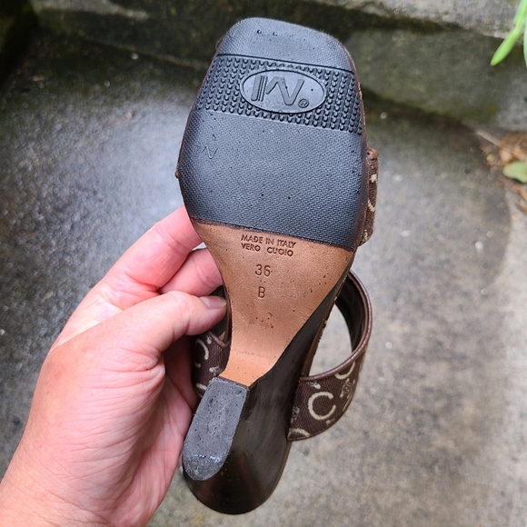 Vintage 90s Celine C Macadam Canvas mule - Picture 3 of 4